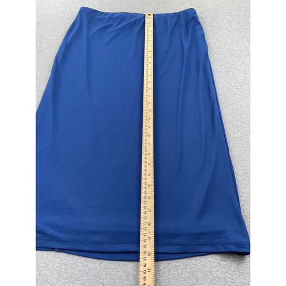 AFRM Skirt XL Blue Mesh Midi Pull On Stretch Lined Lightweight Rave Clubwear - Picture 6 of 10